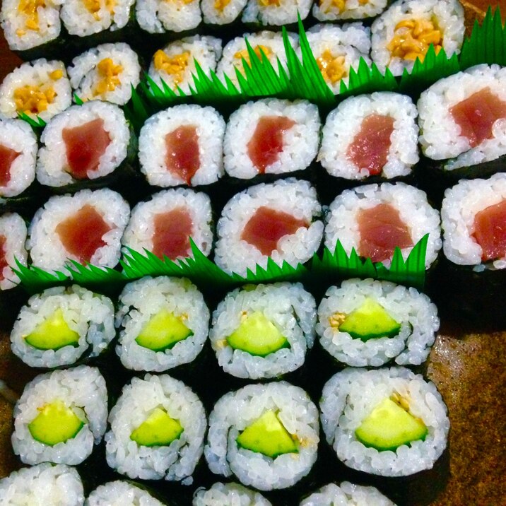 細巻き寿司 納豆巻き 鉄火巻き 河童巻き レシピ 作り方 By うみ ひま 楽天レシピ 細巻き寿司 納豆巻き 鉄火巻き 河童巻き レシピ 作り方 By うみ ひま 楽天レシピ